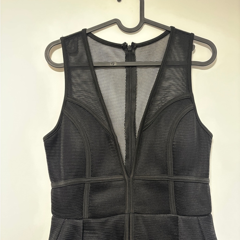 Fashion Nova Black Mesh Maxi Dress